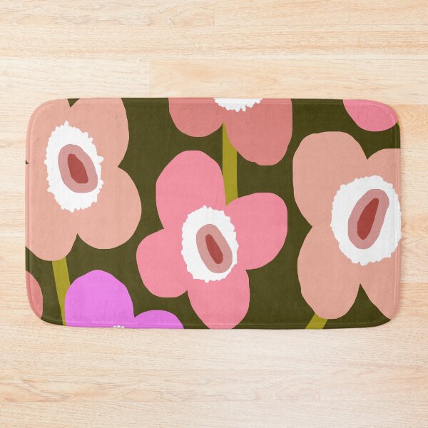 Item preview, Iconic Retro Scandinavian Floral Pattern in Pink and Green designed and sold by Deutschic.