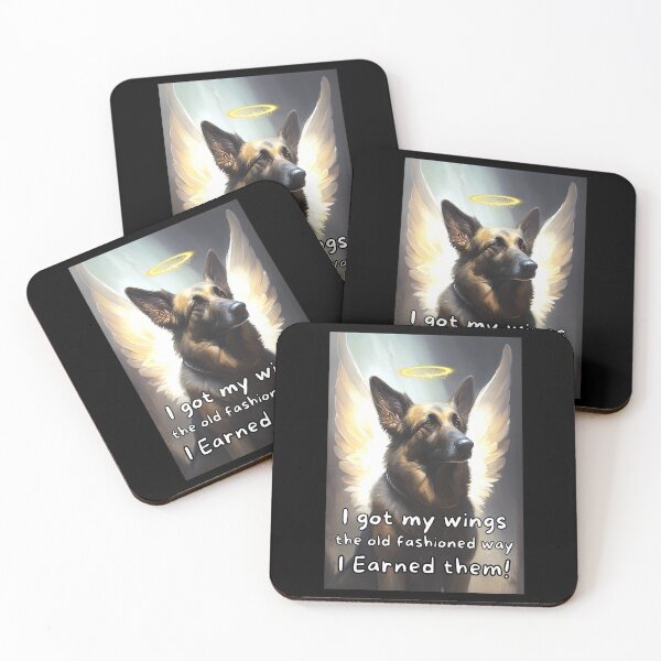 Item preview, Angel dogs - German Shepherd (dark coat) designed and sold by SteampunkMoai.