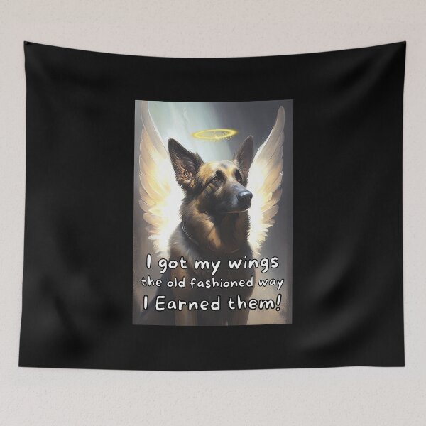 Item preview, Angel dogs - German Shepherd (dark coat) designed and sold by SteampunkMoai.