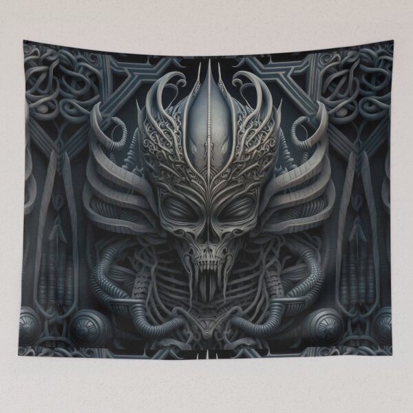 Item preview, The Death Skull of Heavy Metal (HR Giger Inspired style) designed and sold by ArtificialEye.