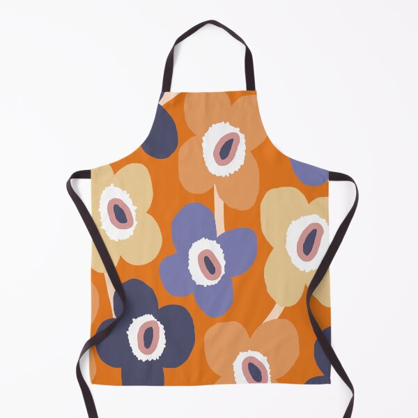 Item preview, Iconic Retro Scandinavian Floral Pattern in Orange and Purple designed and sold by Deutschic.