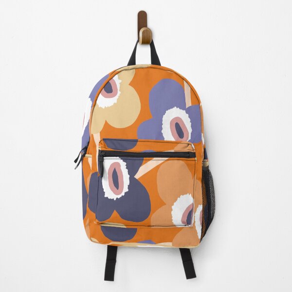 Item preview, Iconic Retro Scandinavian Floral Pattern in Orange and Purple designed and sold by Deutschic.