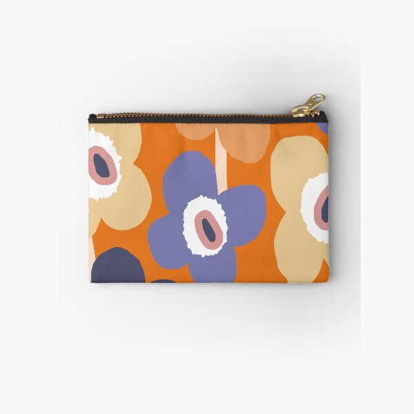 Item preview, Iconic Retro Scandinavian Floral Pattern in Orange and Purple designed and sold by Deutschic.