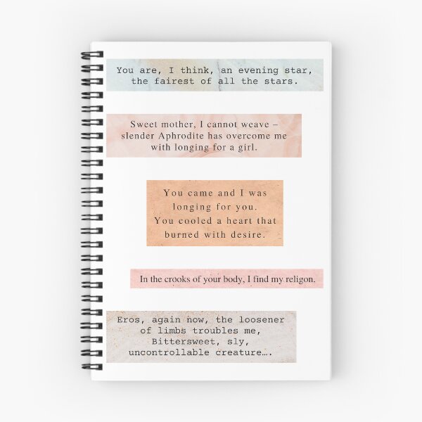 Item preview, Loving Sappho Quotes designed and sold by Quotatio.