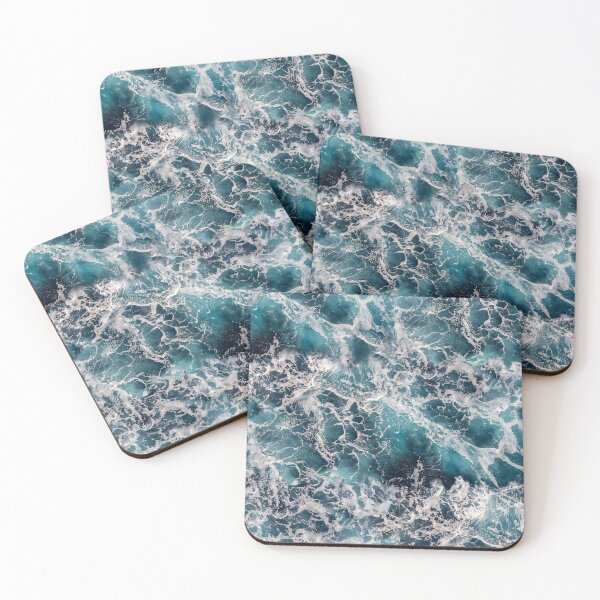 Item preview, Turbulent Seascape: Blue and White Ocean Waves designed and sold by simpleones.