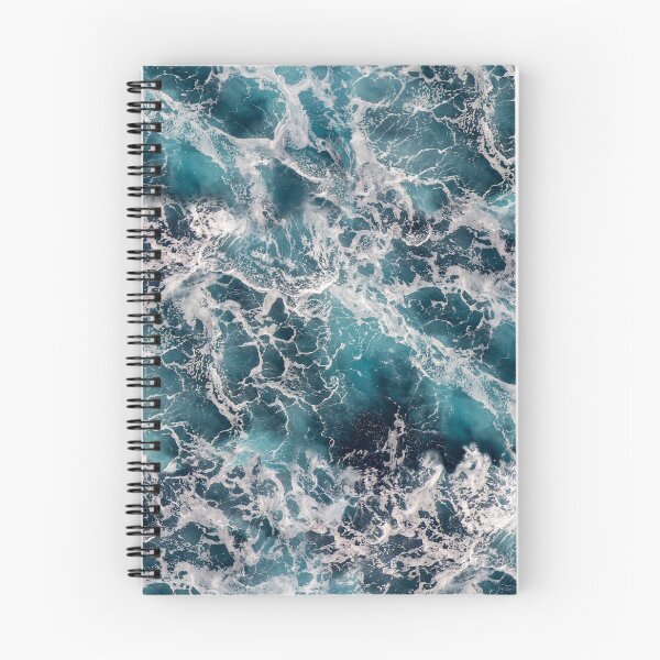 Item preview, Turbulent Seascape: Blue and White Ocean Waves designed and sold by simpleones.