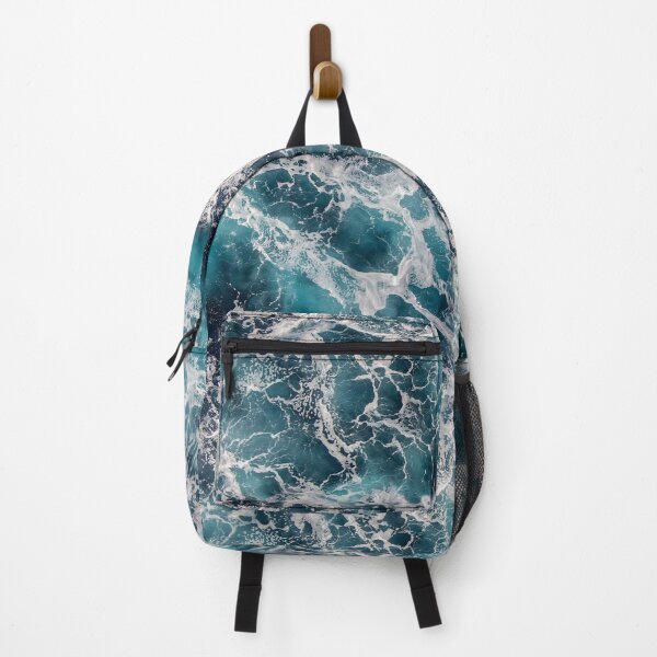 Item preview, Turbulent Seascape: Blue and White Ocean Waves designed and sold by simpleones.