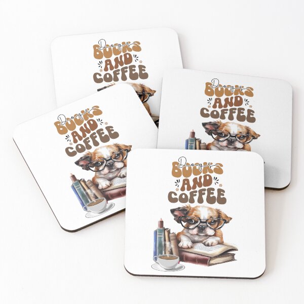 Item preview, Dogs Books and Coffee designed and sold by PBJArt.