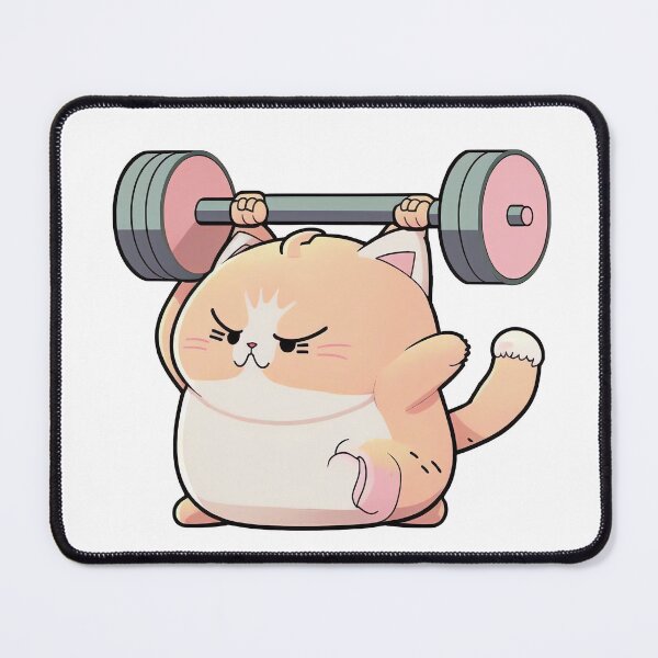 Item preview, Cute Cat do gym designed and sold by pinkcutethings.