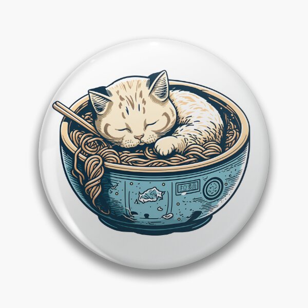Item preview, Cat on ramen pot designed and sold by Diego Alvarez.