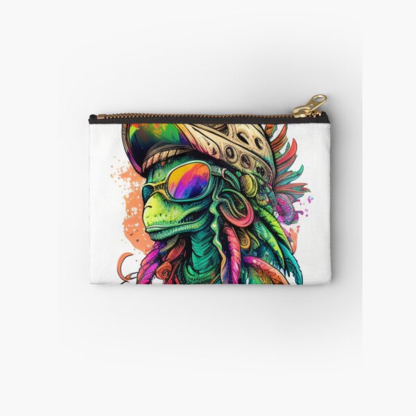 Aperçu de l'œuvre Hippie Alien Arc-en-ciel Holographique créée et vendue par Benin Store ®.