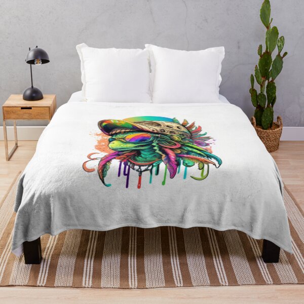 Aperçu de l'œuvre Hippie Alien Arc-en-ciel Holographique créée et vendue par Benin Store ®.