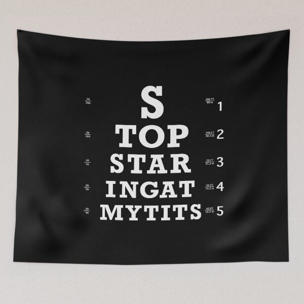 Item preview, Stop Staring (white) designed and sold by YesterdaysSushi.