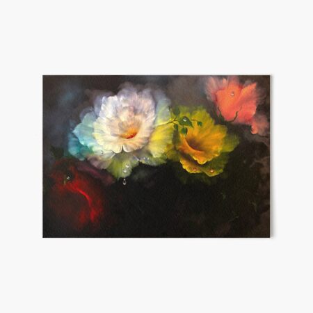 Midnight Roses Art Board Print