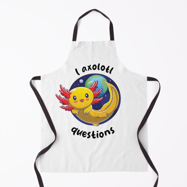Item preview, Axolotl questions - gold (on light colors) designed and sold by messy-nessie.