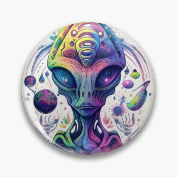 Item preview, Hippie Psychedelic Alien Rainbow Holographic designed and sold by Benin Store ®.
