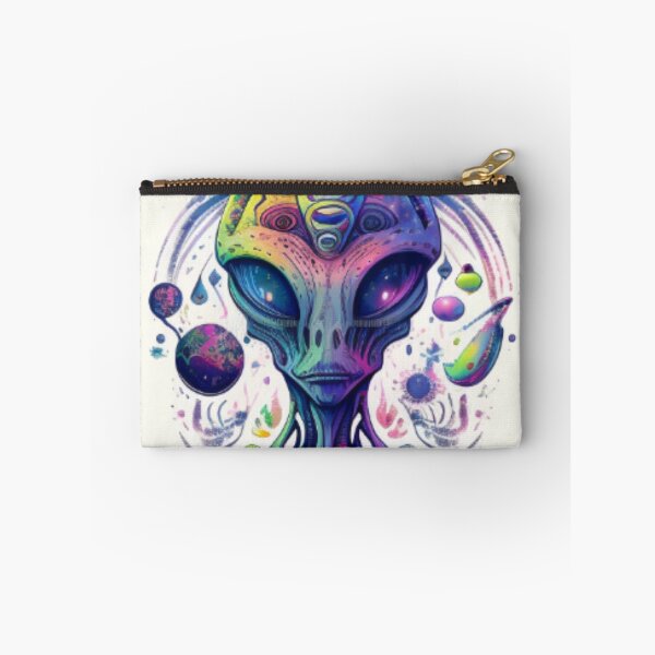 Aperçu de l'œuvre Hippie Psychédélique Alien Arc-en-ciel Holographique créée et vendue par Benin Store ®.
