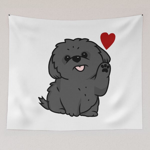 Item preview, Puppy Love (Black) designed and sold by DartsAndCrafts.