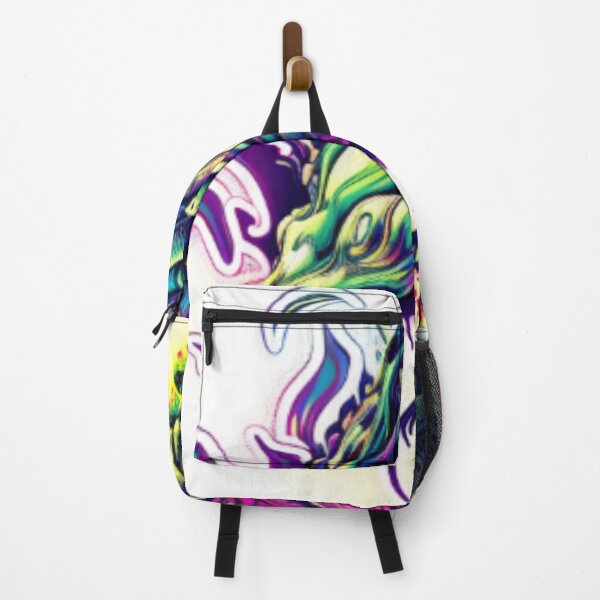Aperçu de l'œuvre  Hippie Psychédélique Alien Arc-en-ciel Holographique créée et vendue par Benin Store ®.