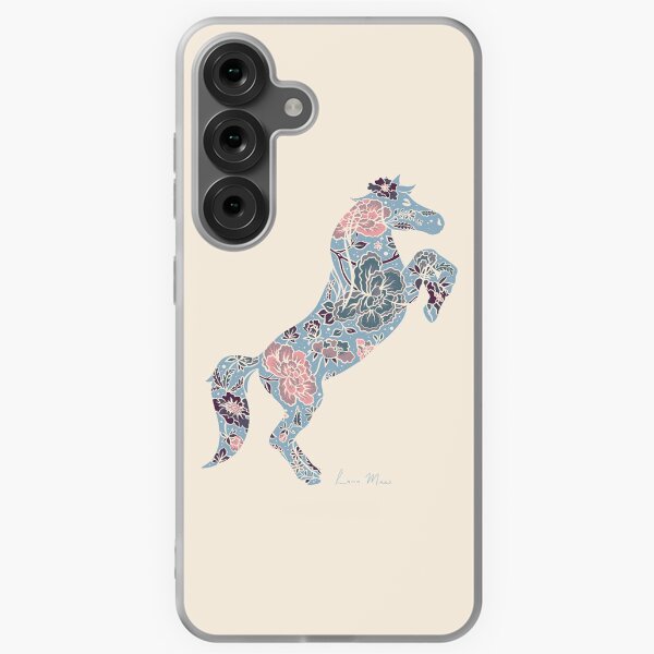 Aperçu de l'œuvre Silhouette de fleur de cheval d'élevage - Morning Snow créée et vendue par LanaMaesDesign.