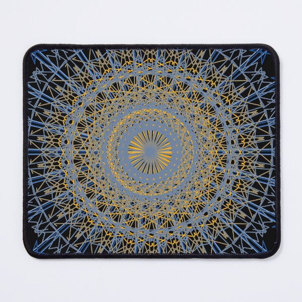 Item preview, Blue gold divine rosette ornament  designed and sold by artoriginal.
