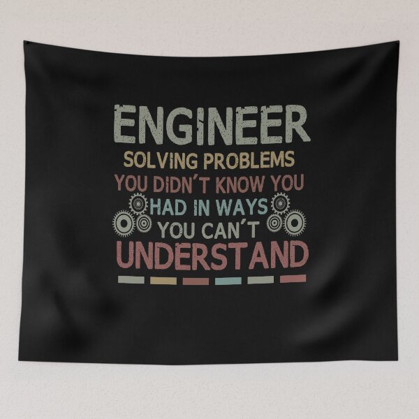 Item preview, Engineer Solving Problems You Didn't Know You Had In Ways You Can't Understand: vintage colors distressed grunge style designed and sold by Houssemanthony.