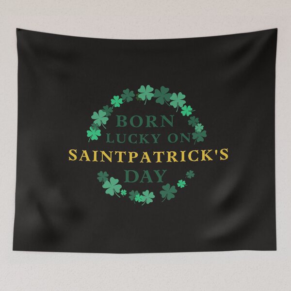 Item preview, Born Lucky On 17 March St Patrick's Day Shamrock Birthday designed and sold by dnzl.