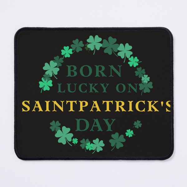 Item preview, Born Lucky On 17 March St Patrick's Day Shamrock Birthday designed and sold by dnzl.