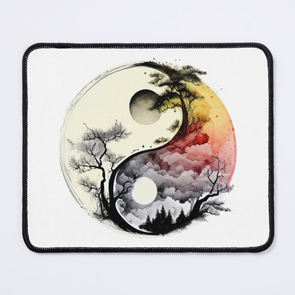 Item preview, Yin Yang Symbol Watercolor Artwork, Spiritual Art, Zen print designed and sold by SharpDream.