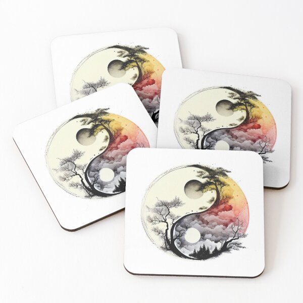 Item preview, Yin Yang Symbol Watercolor Artwork, Spiritual Art, Zen print designed and sold by SharpDream.