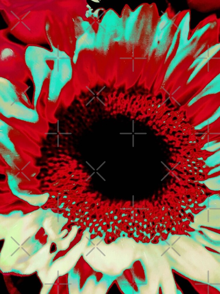 Bright Floral - Fiery Sunflower Design by OneDayArt