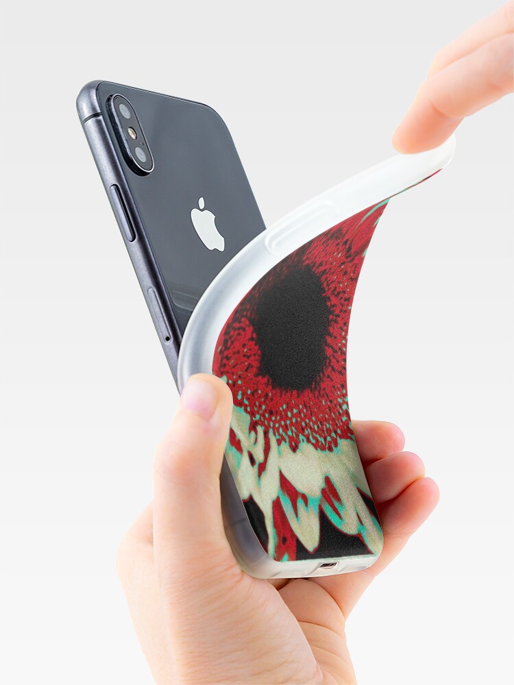 Alternate view of Bright Floral - Fiery Sunflower Design iPhone Case