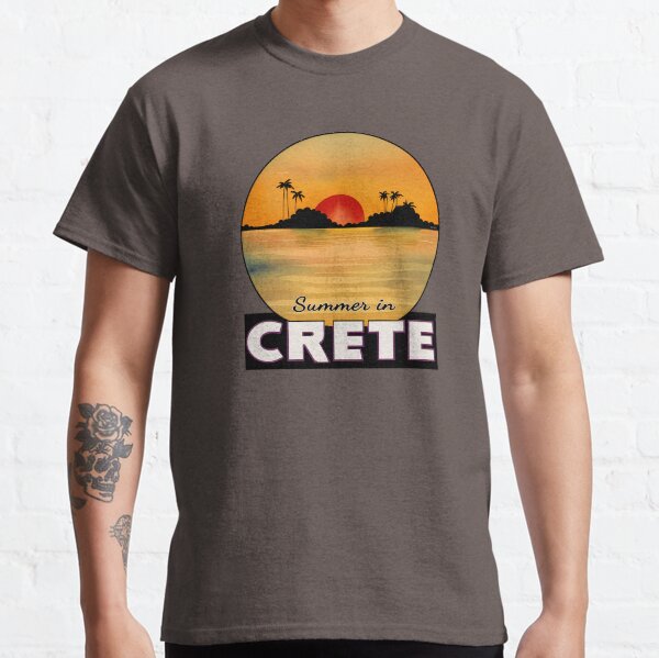 "Summer in Crete v1" Show Your Love for Crete with a Unique Retro Vintage style Design Classic T-Shirt