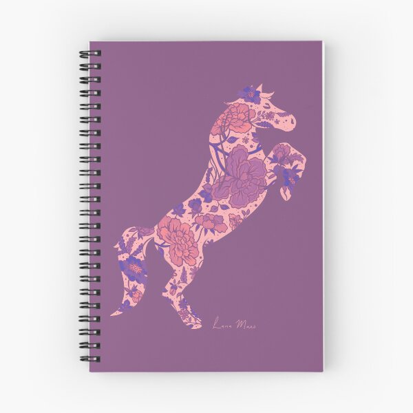 Item preview, Rearing horse flower silhouette - Aubergine designed and sold by LanaMaesDesign.