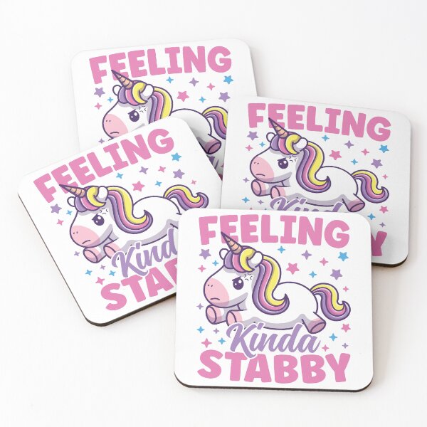 Item preview, Feeling Kinda Stabby Funny Unicorn Lover Sarcastic Humor designed and sold by MintedFresh.