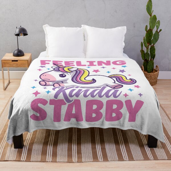 Item preview, Feeling Kinda Stabby Funny Unicorn Lover Sarcastic Humor designed and sold by MintedFresh.