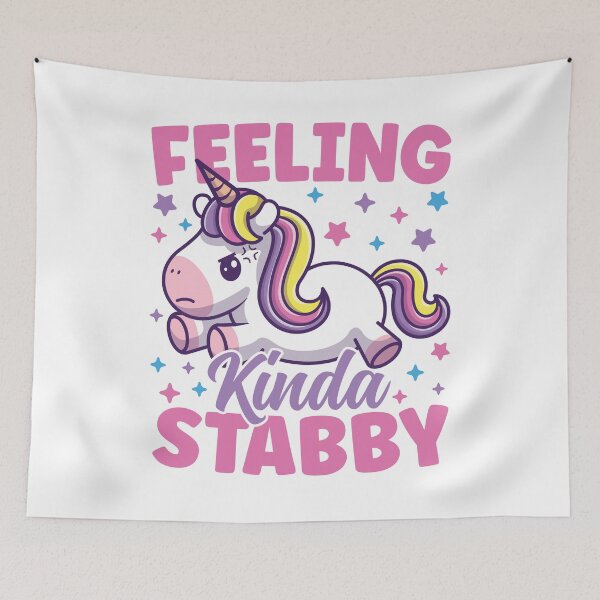 Item preview, Feeling Kinda Stabby Funny Unicorn Lover Sarcastic Humor designed and sold by MintedFresh.