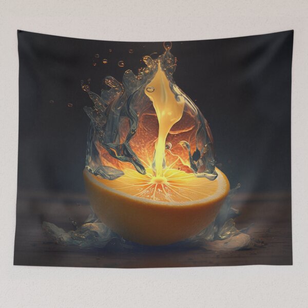 Item preview, "Abstract Orange Flames Dancing on Water" designed and sold by DaniFantasy.