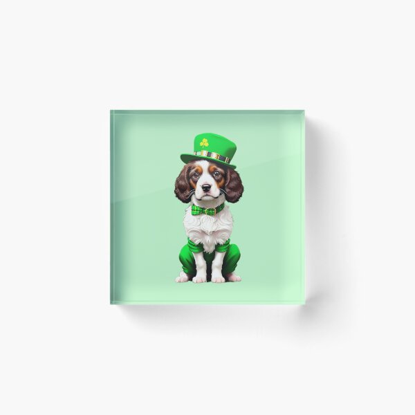 Item preview, Graceful Spaniel in Emerald Green Satin Jumpsuit - Digital Artwork designed and sold by Pawsitive Palette.