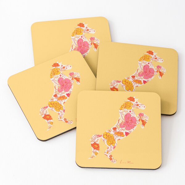 Item preview, Rearing horse flower silhouette - TexMex designed and sold by LanaMaesDesign.