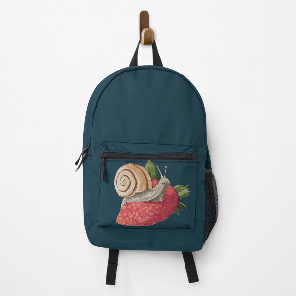 Item preview, Happy Snail Strawberry Watercolour Dark designed and sold by Nicky Rollings.