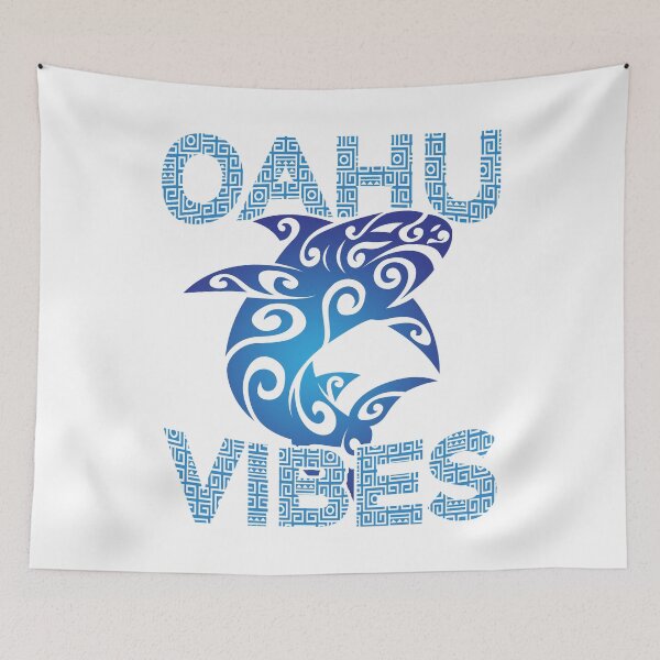 Item preview, Polynesian Tribal Shark Oahu Hawaii Vibes Tropical Island designed and sold by MintedFresh.