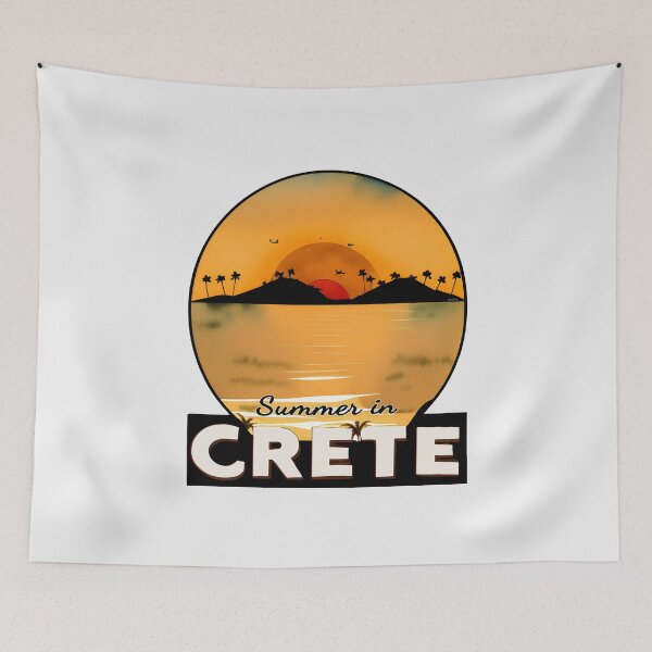 Item preview, "Summer in Crete v2" Show Your Love for Crete with a Unique Retro Vintage style Design designed and sold by nicpa-art.