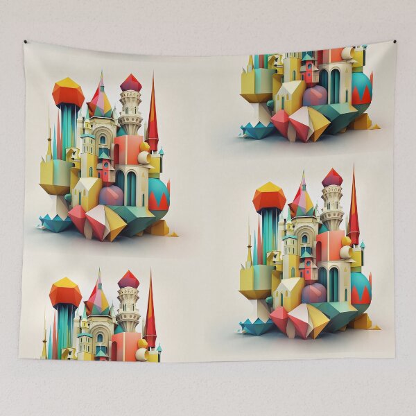 Item preview, Colorful Geometric Castle Design designed and sold by EnzoZs.