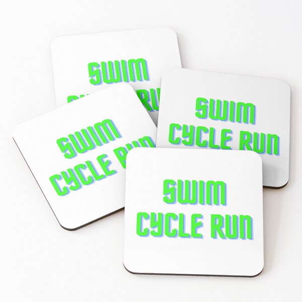 Item preview, Swim Cycle Run Triathlon Green on White designed and sold by Triathlongram.