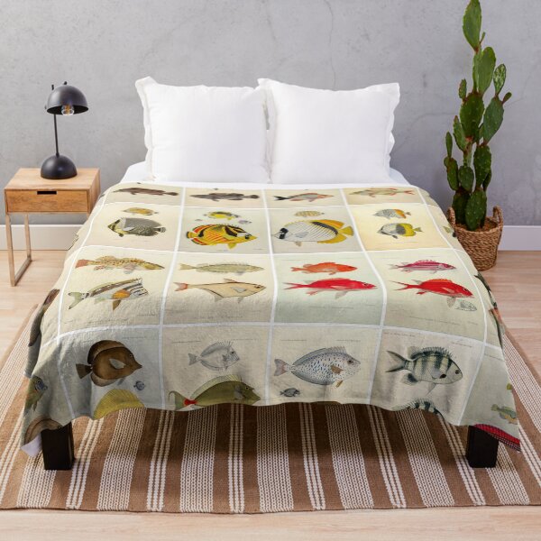 Item preview, Vintage Fish Drawings and illustrations, Landscape, poster designed and sold by Michael Dietrich.