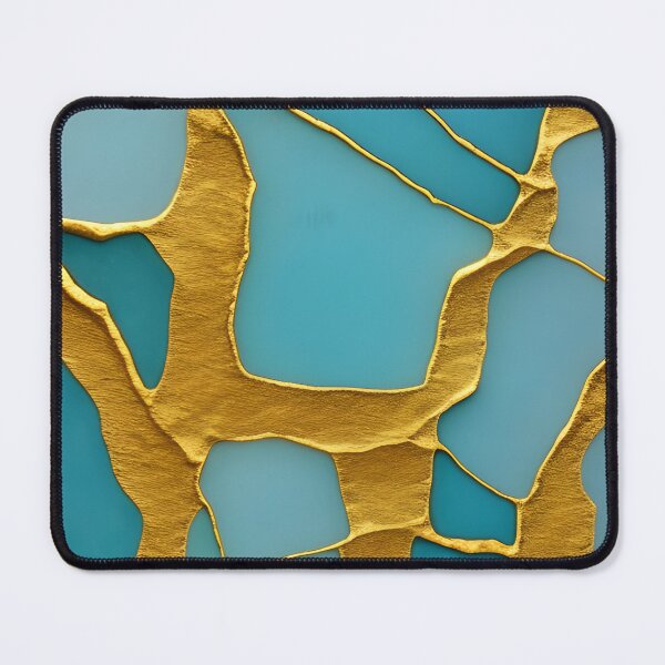 Item preview, Aquamarine Inspired Design With A Touch Of Gold (01) designed and sold by DEBPIX.