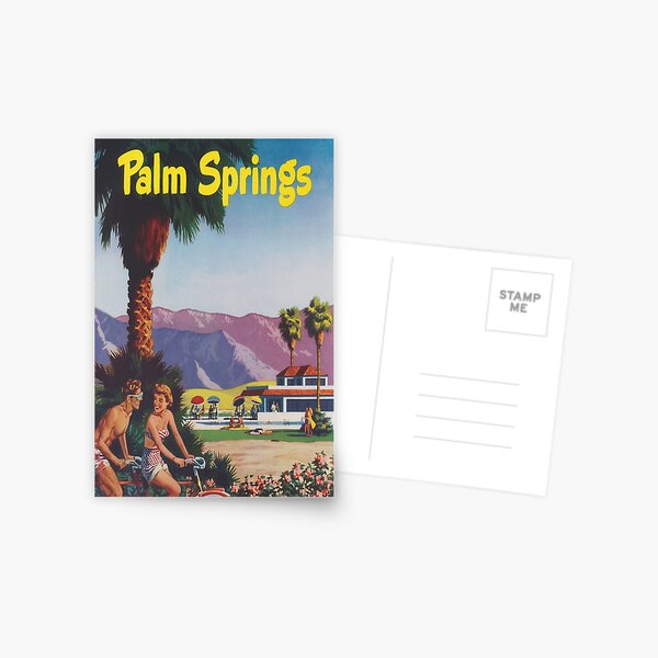 Item preview, Palm Springs, California Retro Vintage Poster designed and sold by vintagevivian.