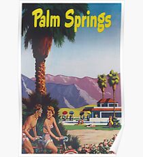 Palm Springs, California Retro Vintage Poster Poster