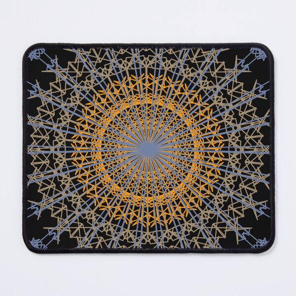Item preview, Blue ochre rosette ornament  designed and sold by artoriginal.